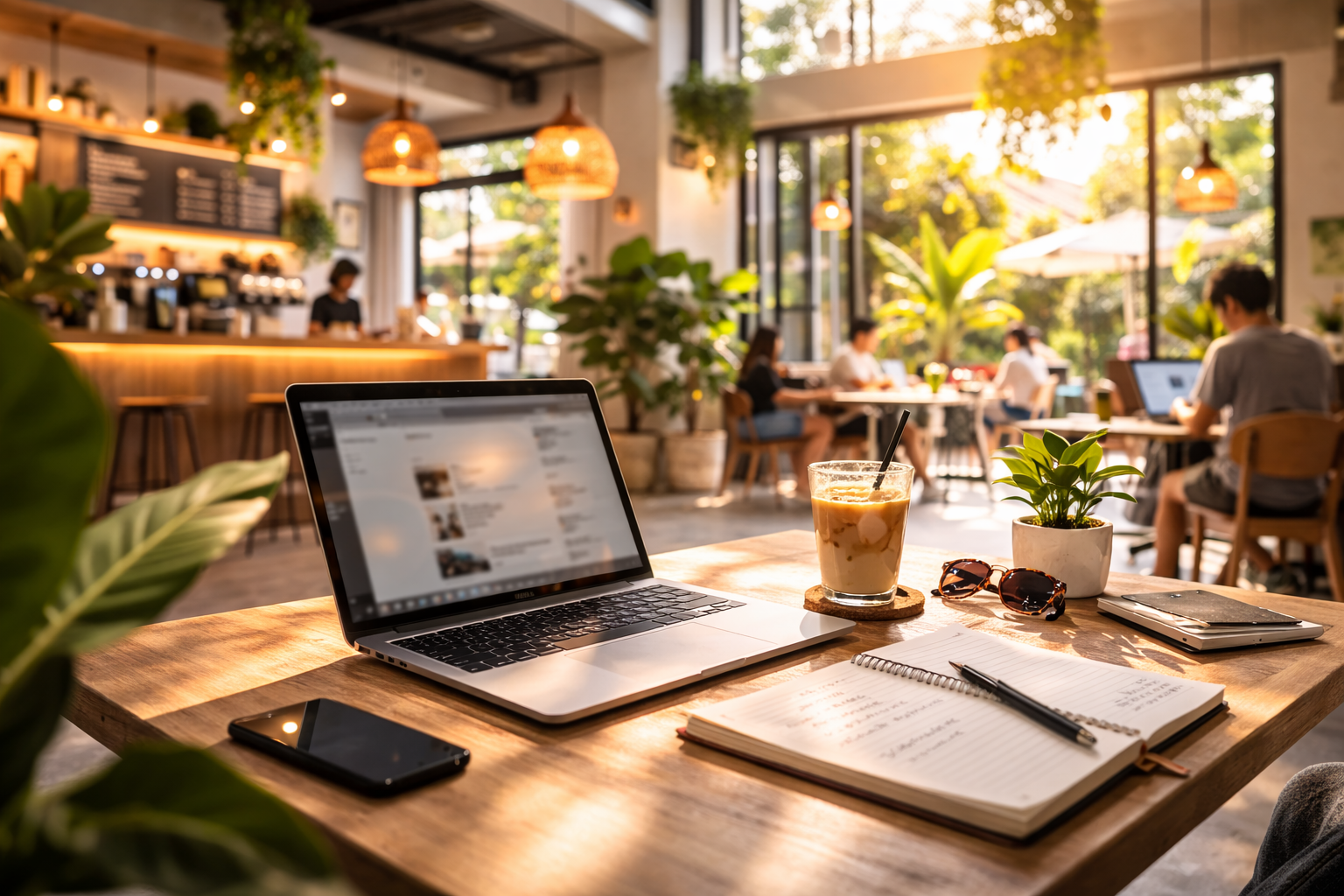 Nimman cafe coworking scene